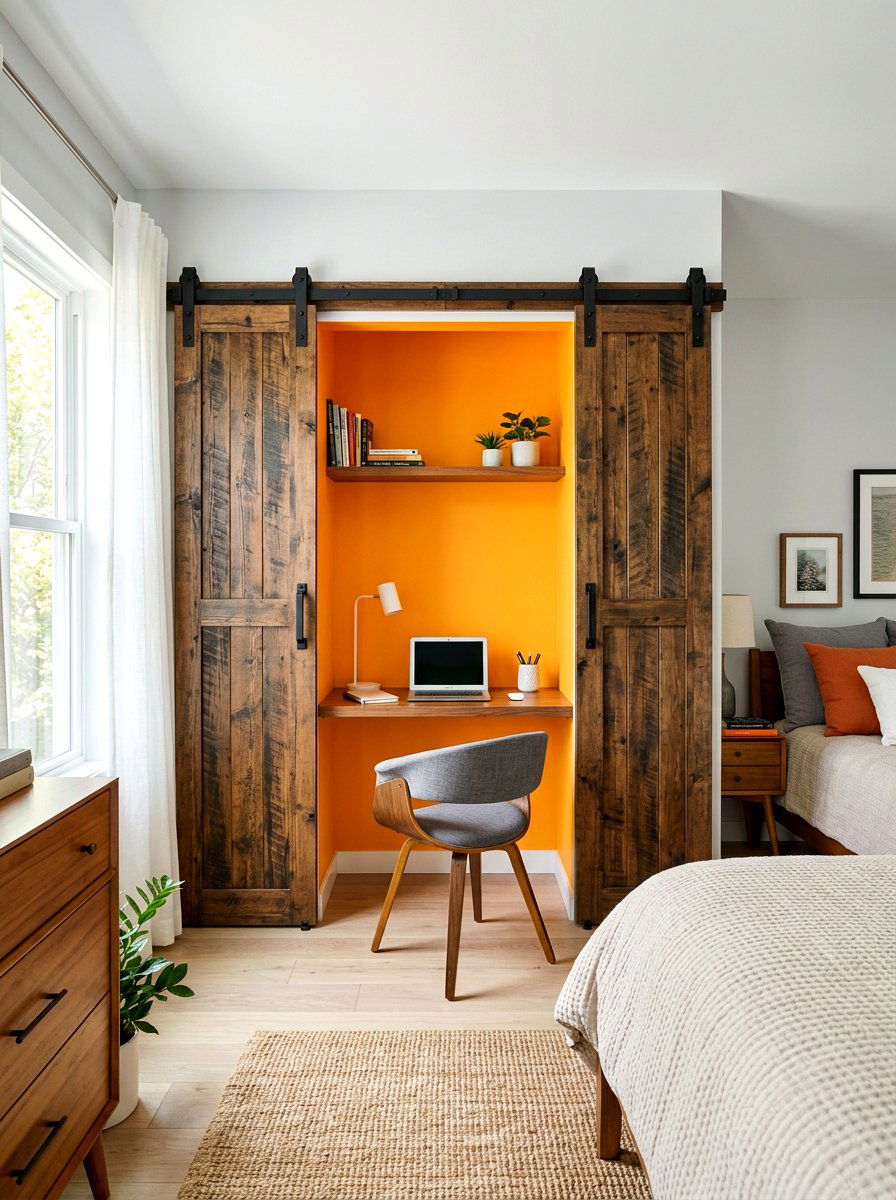 Hidden Door Desk Idea - 30 teen bedroom desk ideas