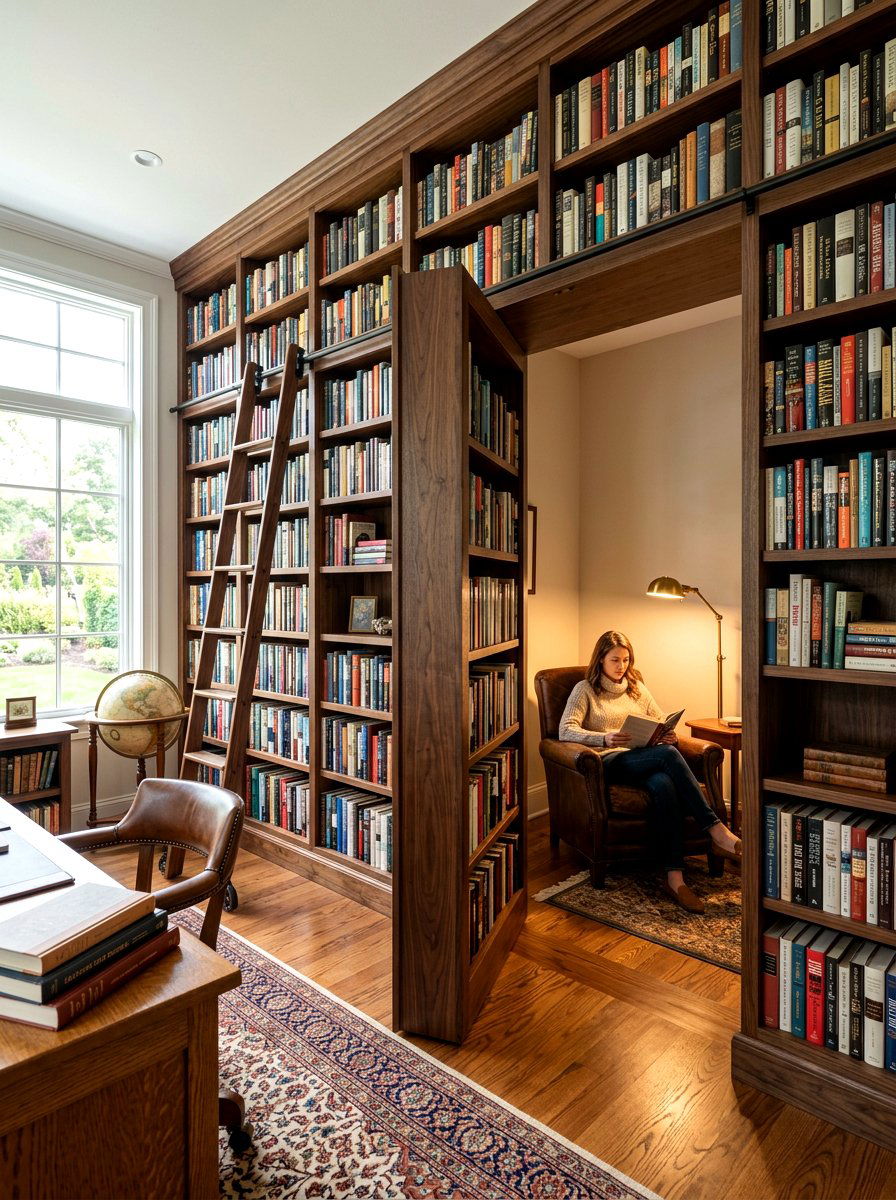 Hidden Door Library - 30 moody home library ideas