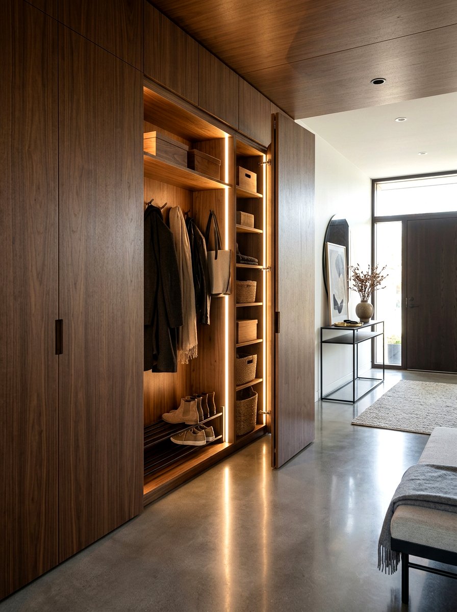 Hidden Entryway Storage - 30 slim foyer storage ideas