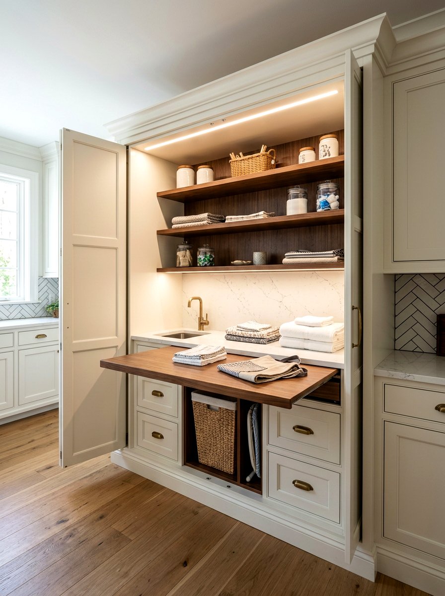 30 Folding Station Laundry Ideas for Speedy, Tidy Loads