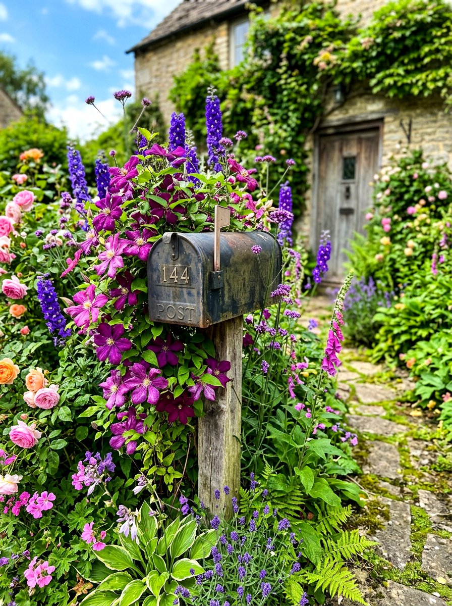 Hidden Garden Mailbox - 30 statement mailbox ideas aesthetic