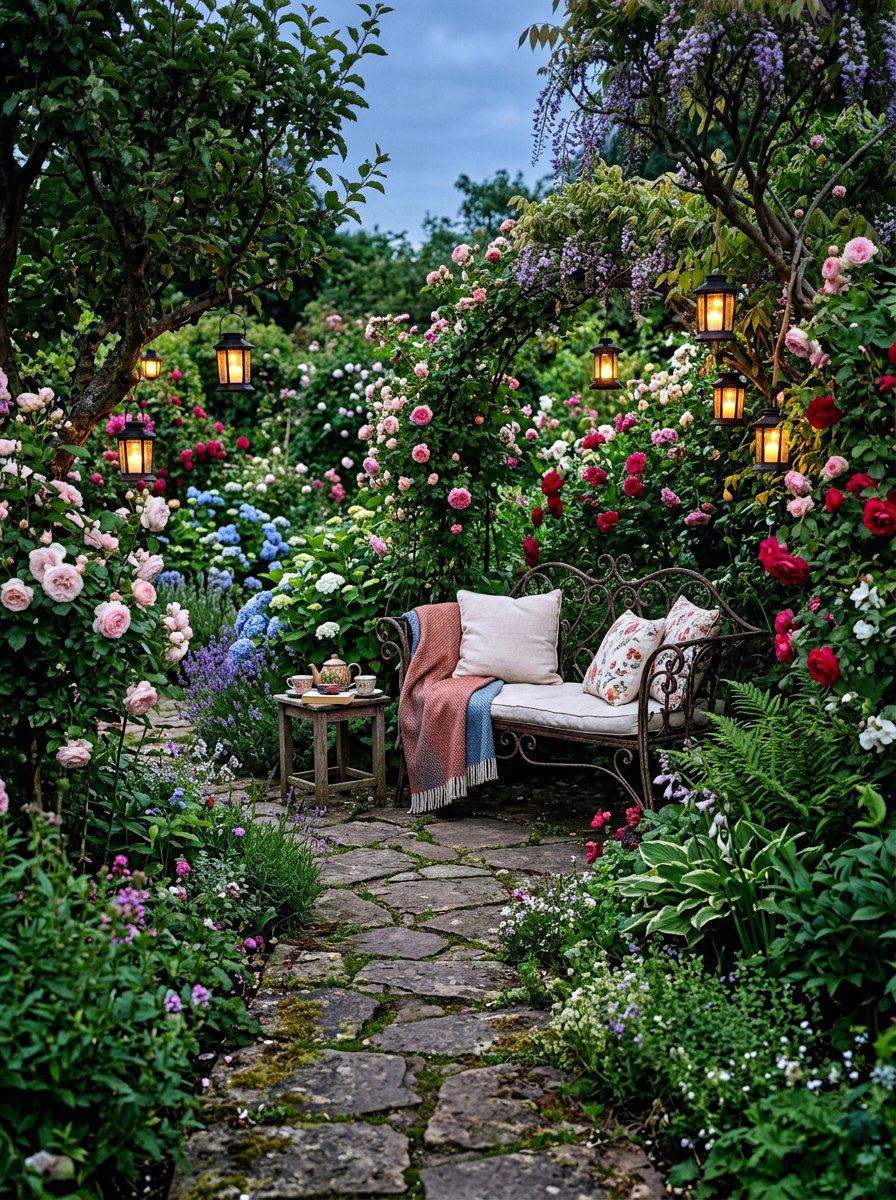 Hidden Garden Nook - 30 evening backyard lounge ideas