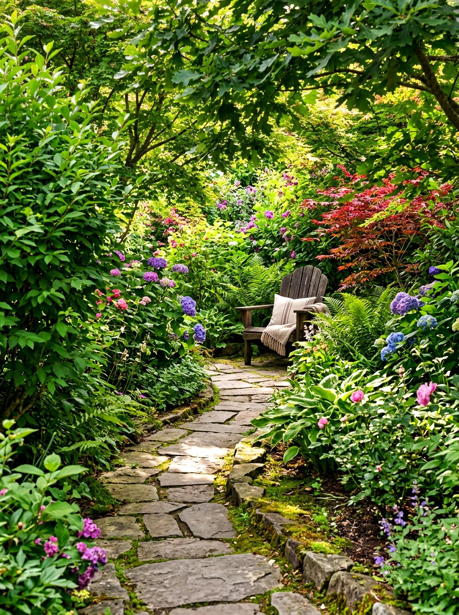 Hidden Garden Path - 30 backyard reading nook ideas