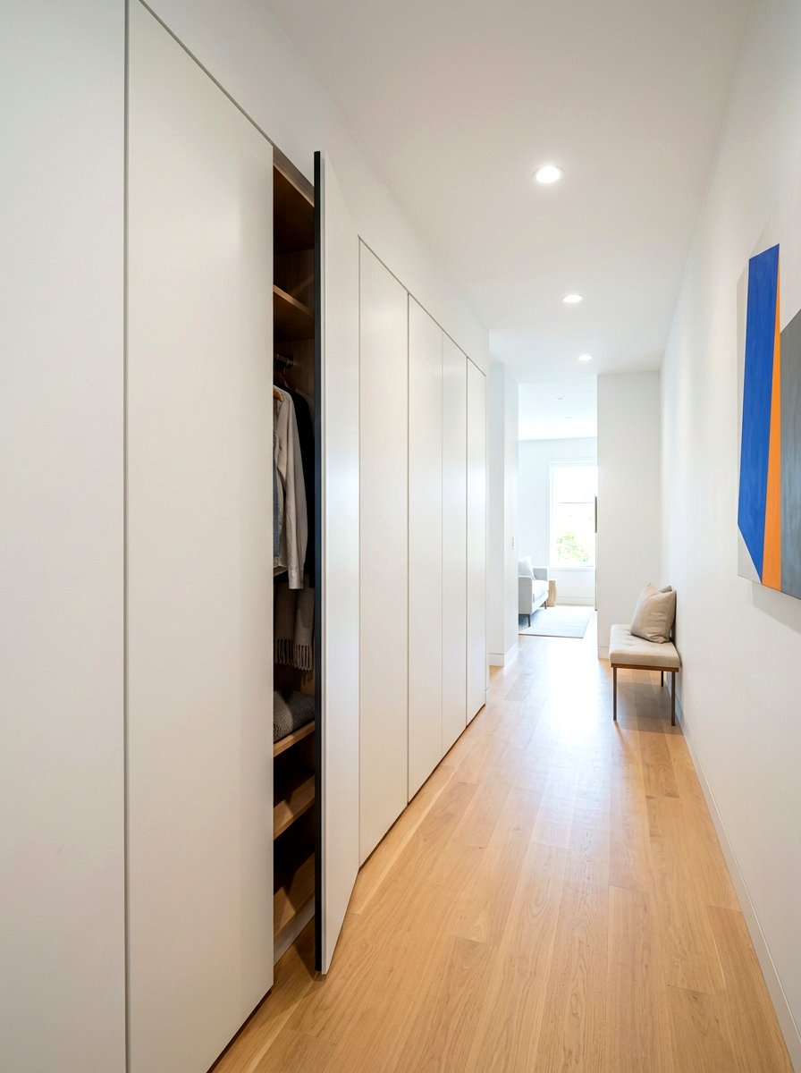 Hidden Hallway Closet - 30 hallway linen closet ideas