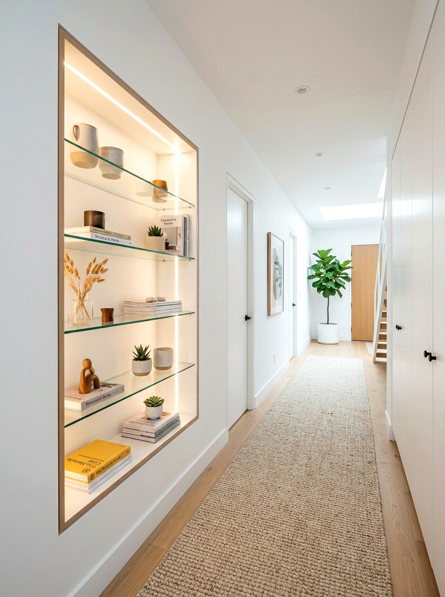 Hidden Hallway Storage - 30 narrow hallway ideas