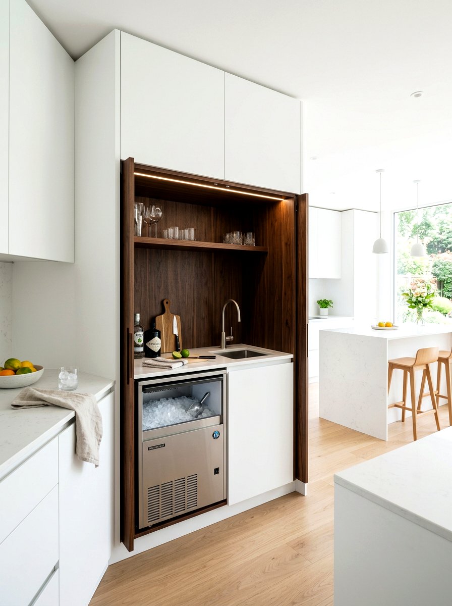 Hidden Ice Maker Cabinet - 30 ice maker nook ideas
