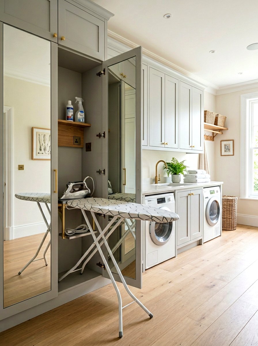 Hidden Ironing Station - 30 laundry room storage ideas