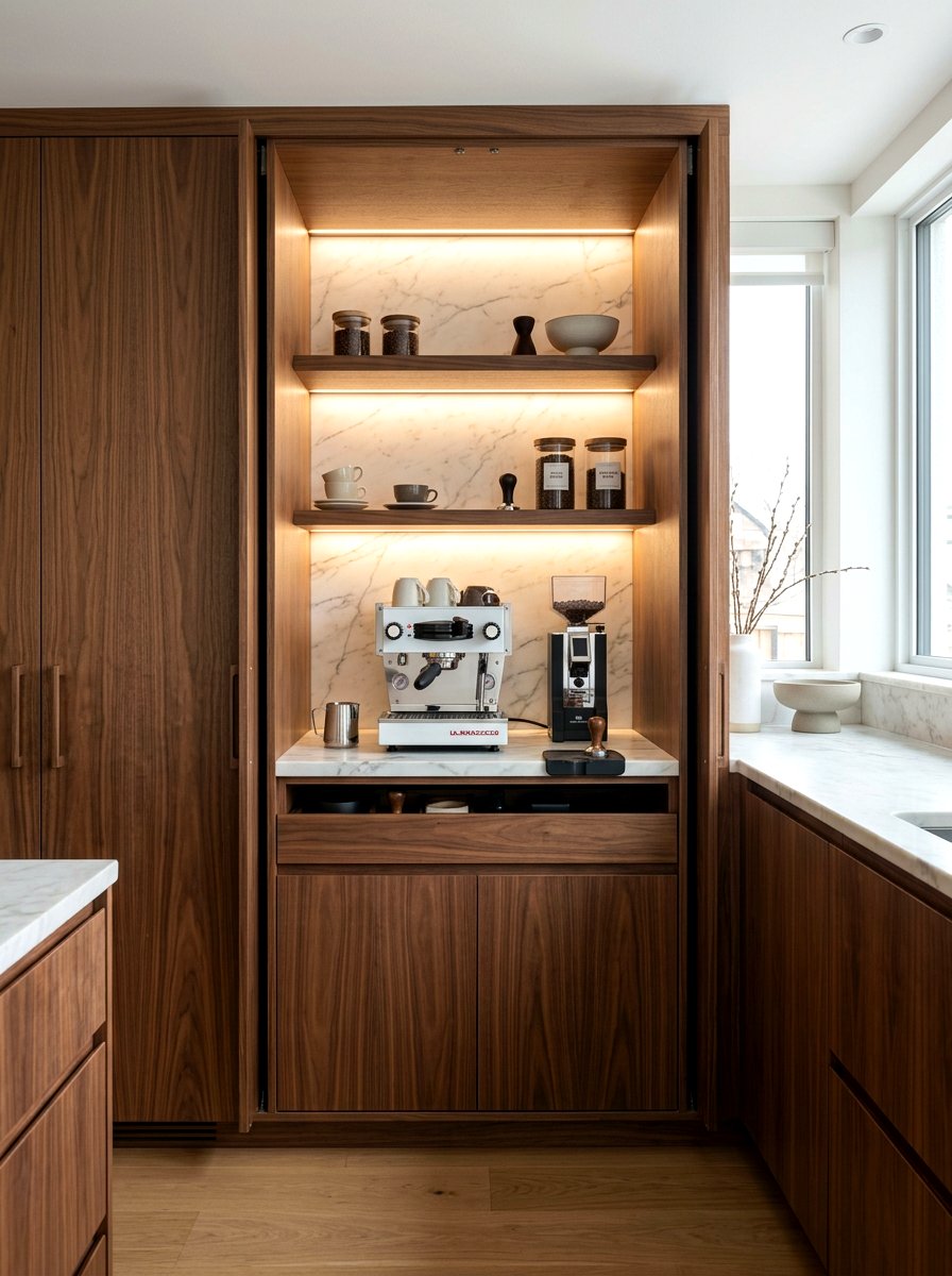 Hidden Kitchen Coffee Cabinet - 30 espresso nook kitchen ideas