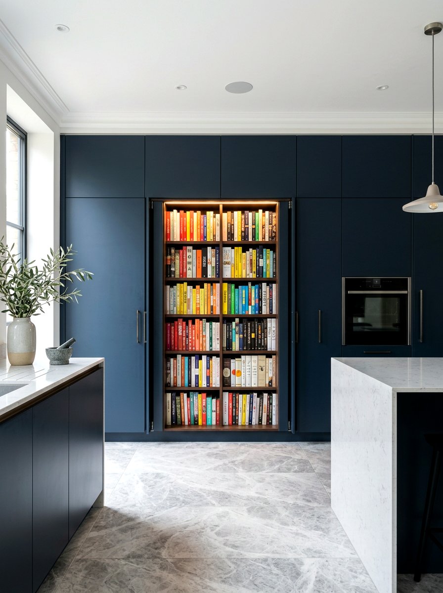 Hidden Kitchen Library Cabinet - 30 library kitchen ideas