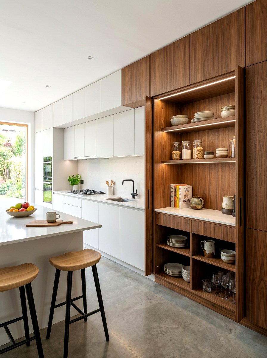 Hidden Kitchen Shelving - 30 kitchen shelfie ideas