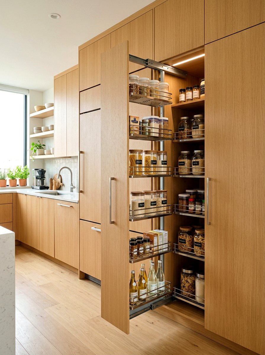 Hidden Kitchen Storage - 30 scandi kitchen ideas