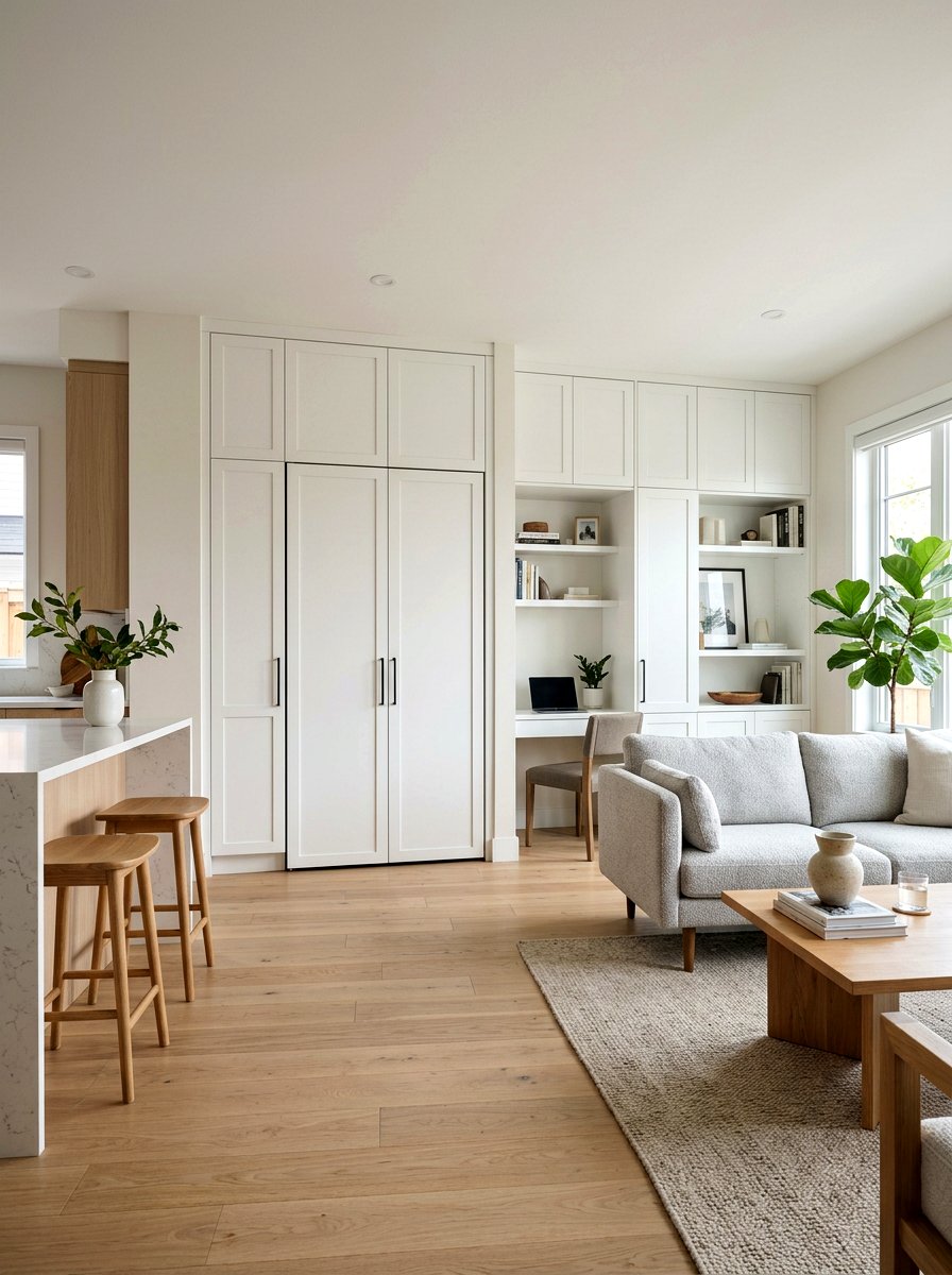 Hidden Laundry Cabinet - 30 laundry nook ideas