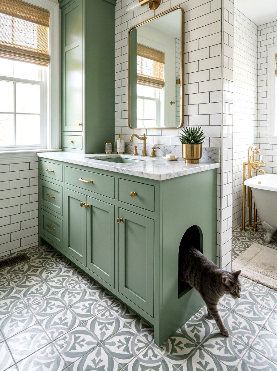 Hidden Litter Box Cabinet - 30 viral pet room ideas