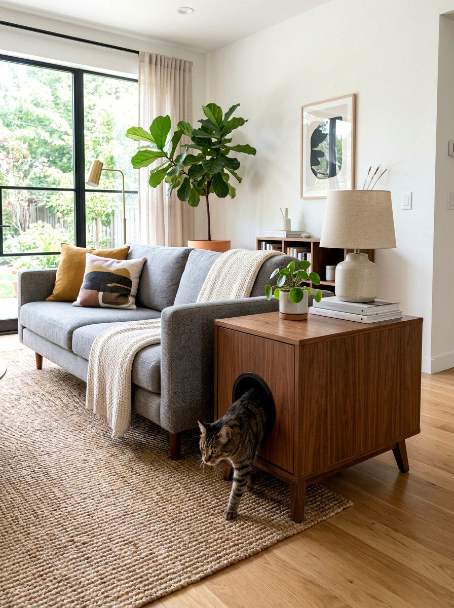 Hidden Litter Box Furniture - 30 organizing pet supplies ideas