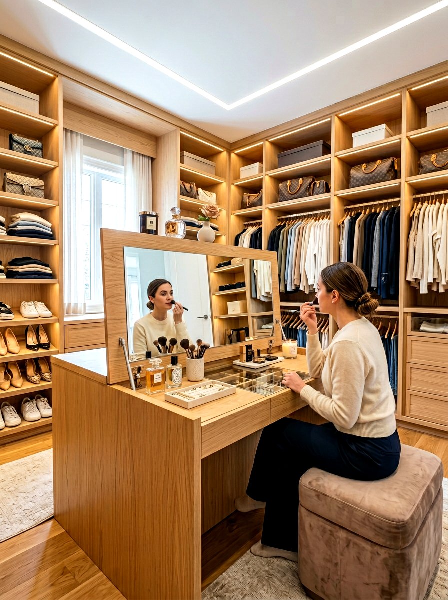 Hidden Mirror Closet Island - 30 closet island storage ideas