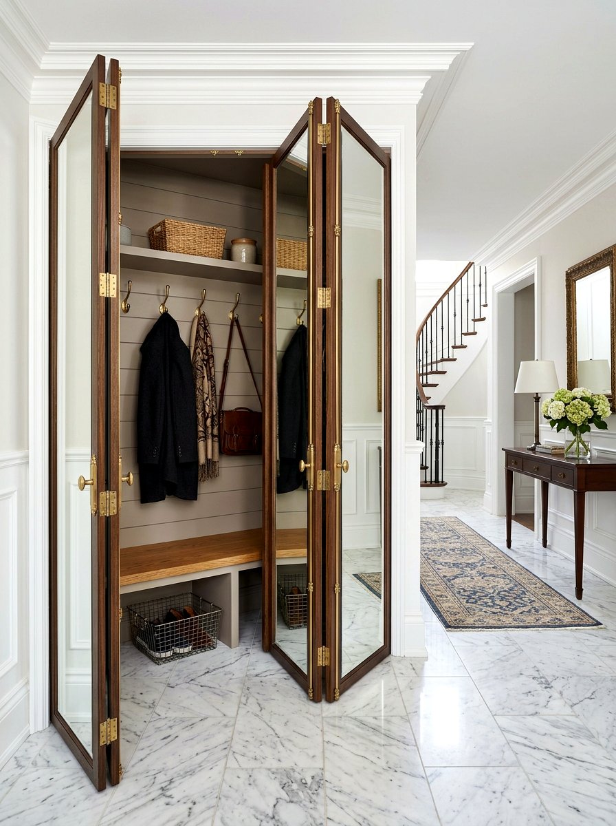 Hidden Mudroom Closet - 30 entry closet mudroom ideas