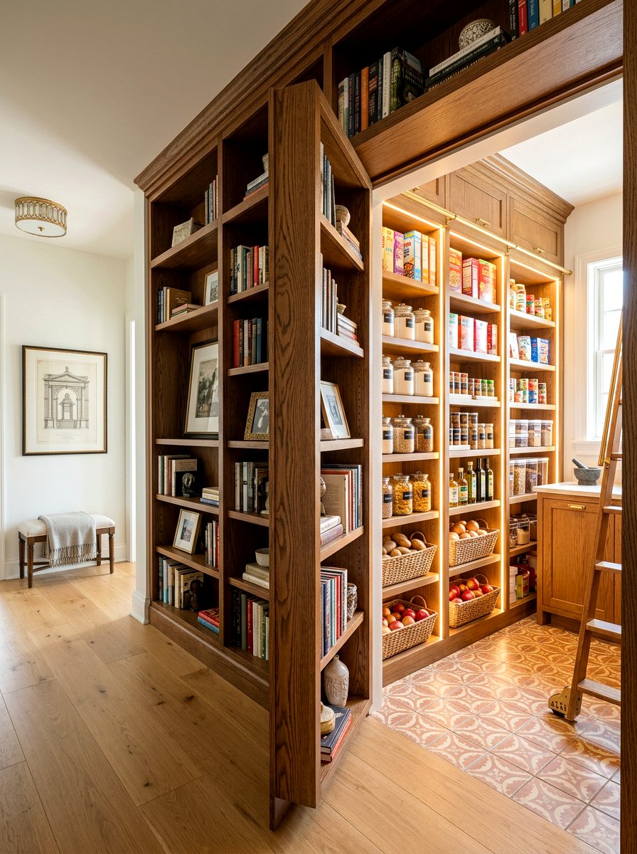 Hidden Pantry Storage - 30 pantry shelving ideas