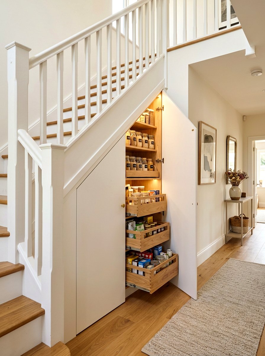 Hidden Pantry Under Stairs - 30 hidden pantry ideas