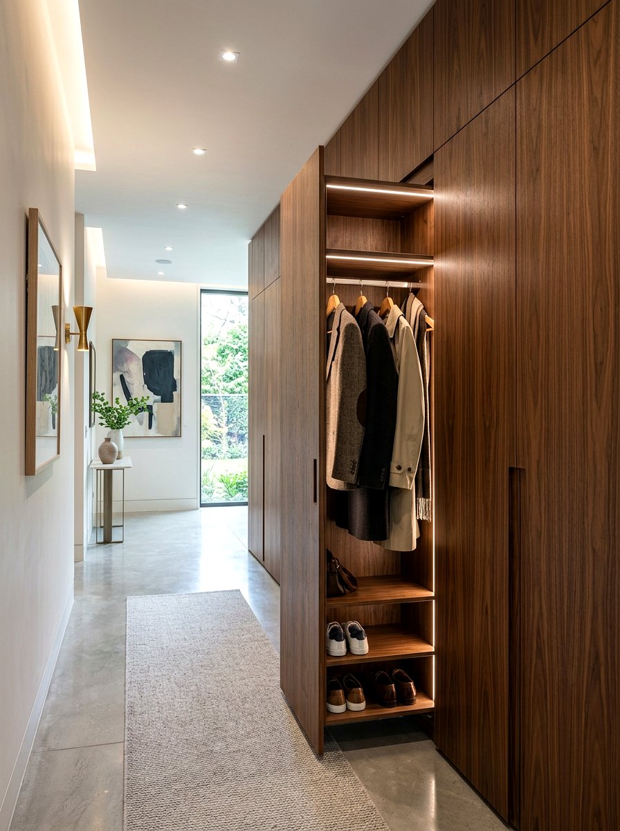 Hidden Pivot Narrow Storage Cabinet - 30 slim storage cabinet ideas