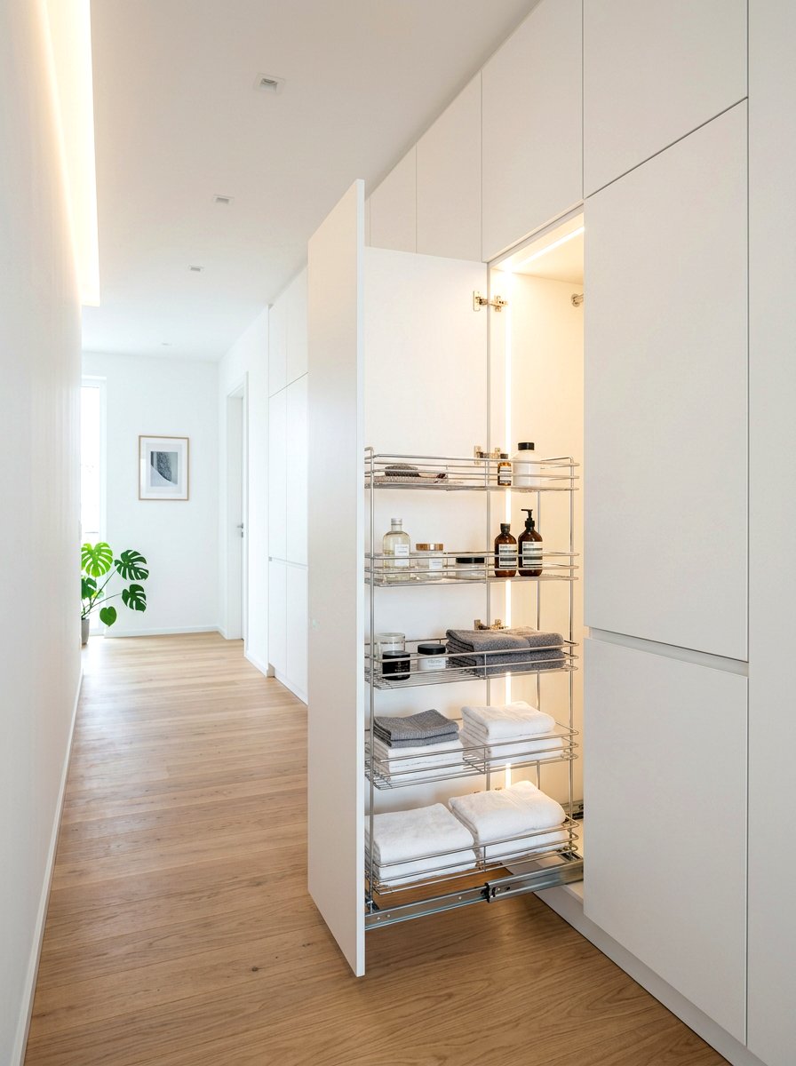 Hidden Pull Out Rack - 30 coat rack ideas