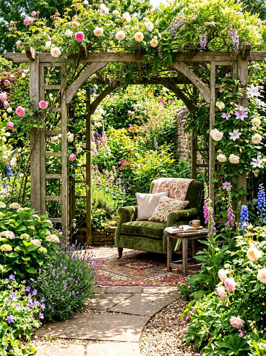 Hidden Reading Nook - 30 hidden garden room backyard ideas