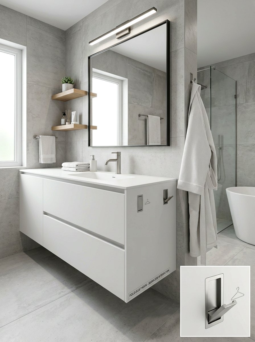 Hidden Robe Hook - 30 robe hook bathroom ideas