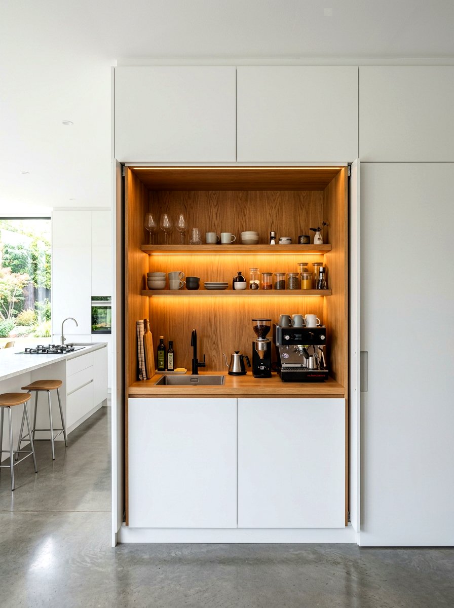 Hidden Scullery Cabinet - 30 small prep kitchen ideas