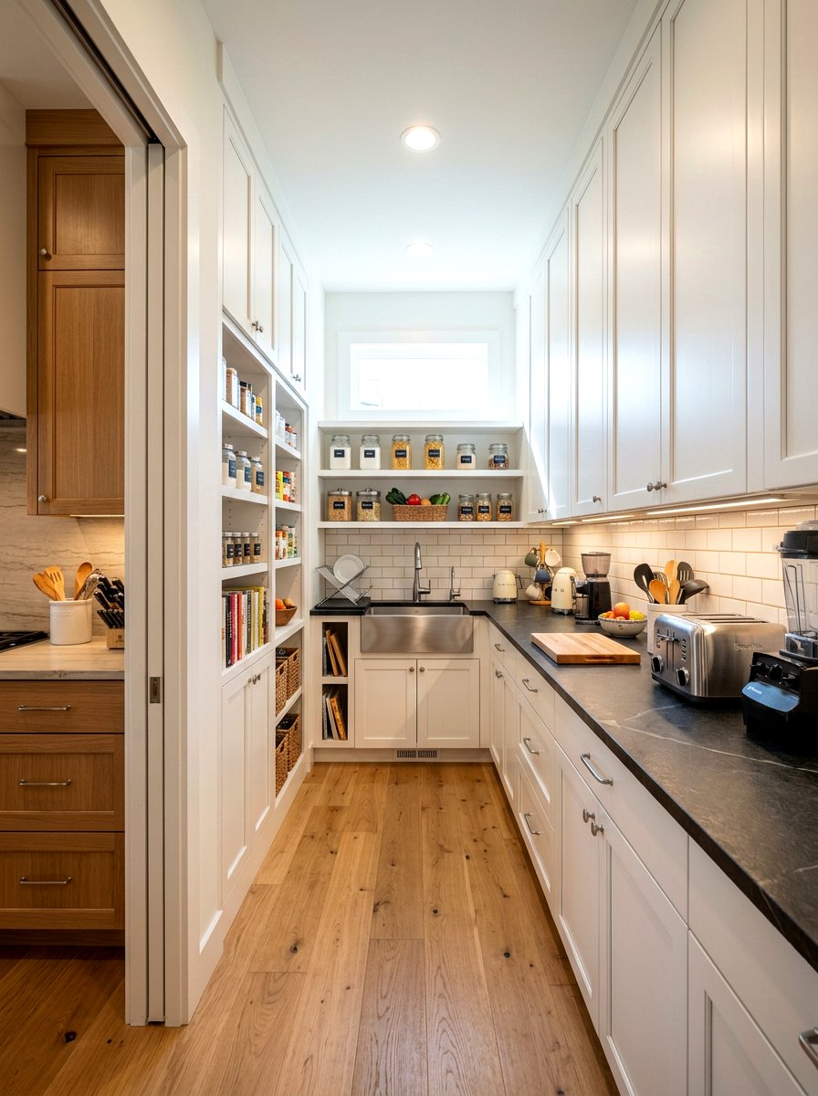 Hidden Scullery Kitchen Area - 30 hidden toaster garage ideas