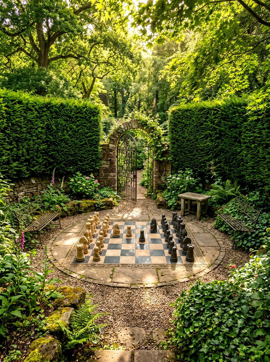 Hidden Secret Garden Chess - 30 outdoor chess garden ideas