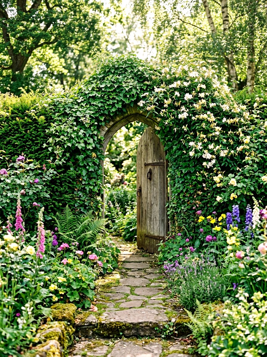 Hidden Secret Garden Gate - 30 front gate ideas