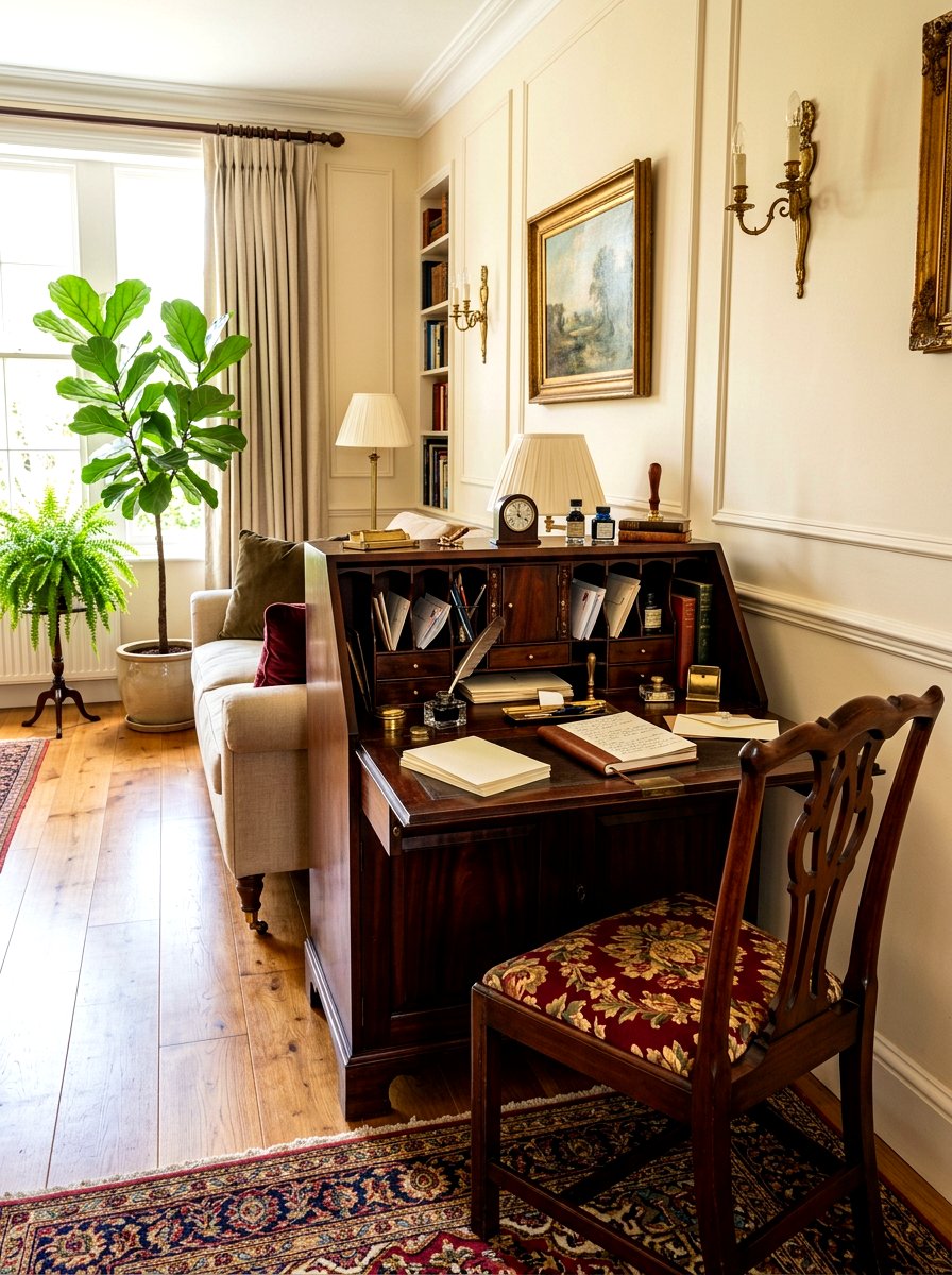 Hidden Secretary Desk - 30 fold down desk apartment ideas