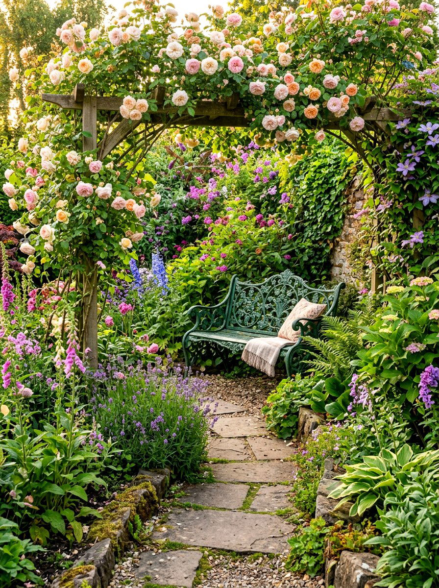 Hidden Side Yard Garden Bench - 30 side yard seating ideas