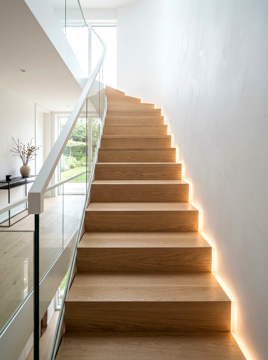 Hidden Stair Lighting Channel - 30 stair tread lighting ideas