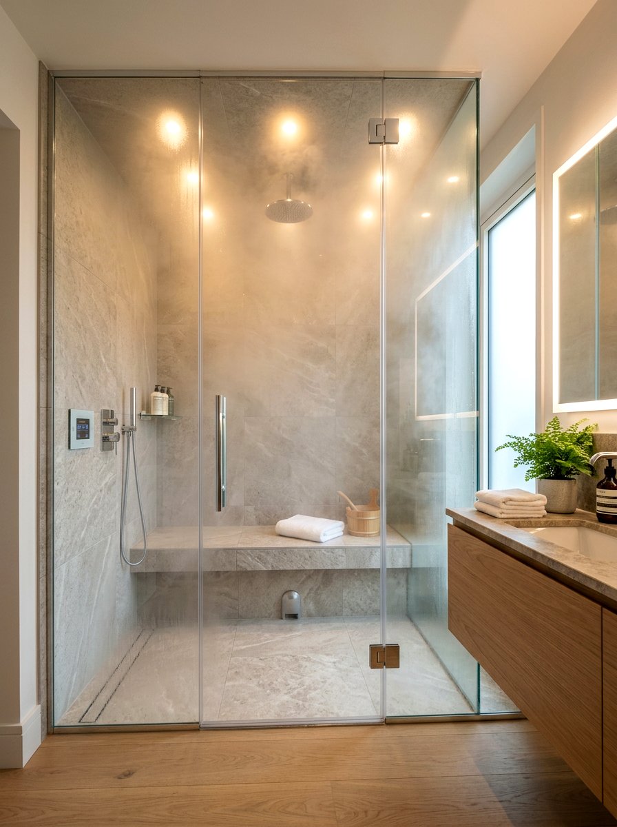 Hidden Steam Generator Shower - 30 invisible wellness bathroom ideas