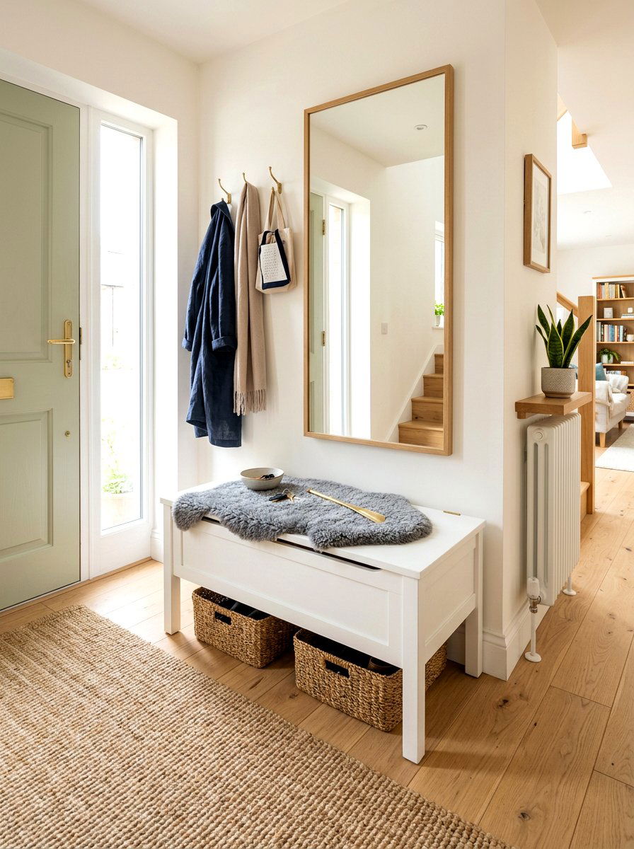 Hidden Storage Bench - 30 apartment entryway ideas