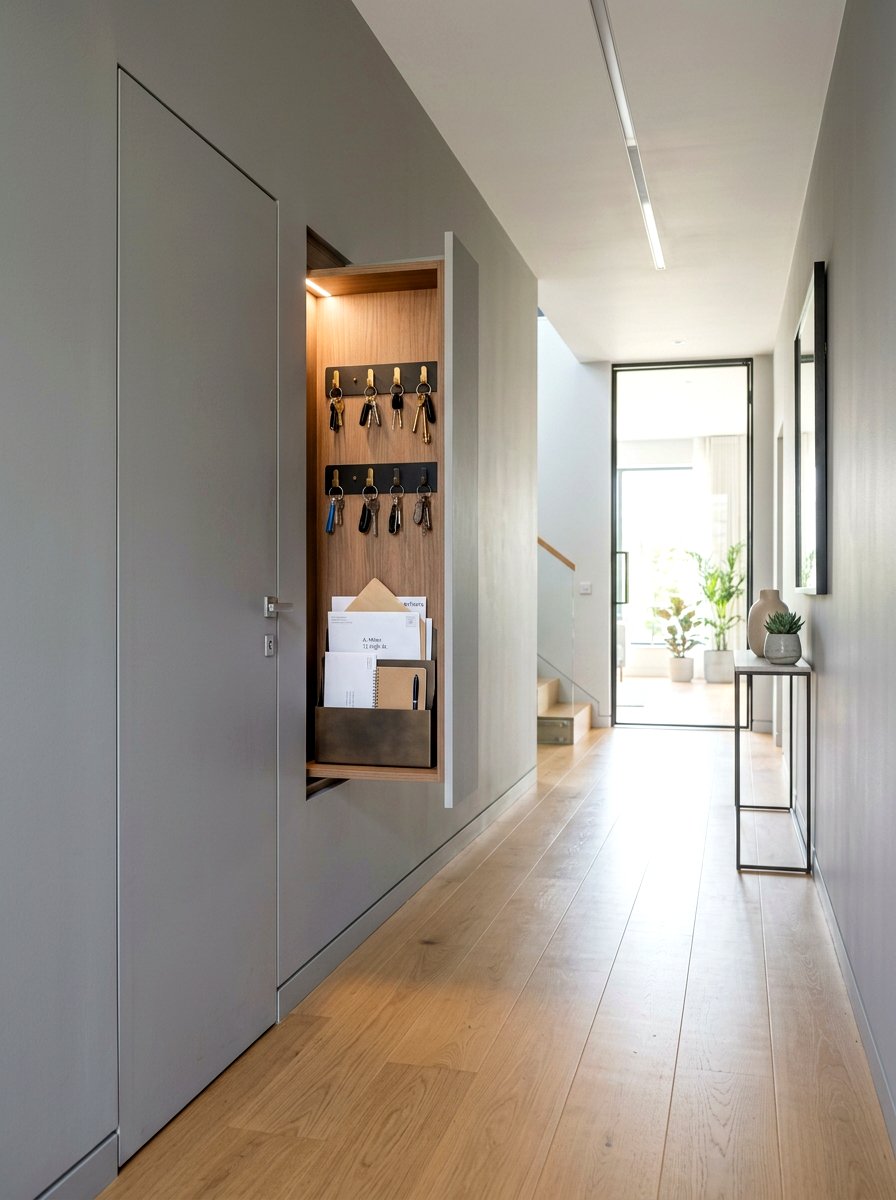 Hidden Storage Hall Niche - 30 built in hall niche ideas