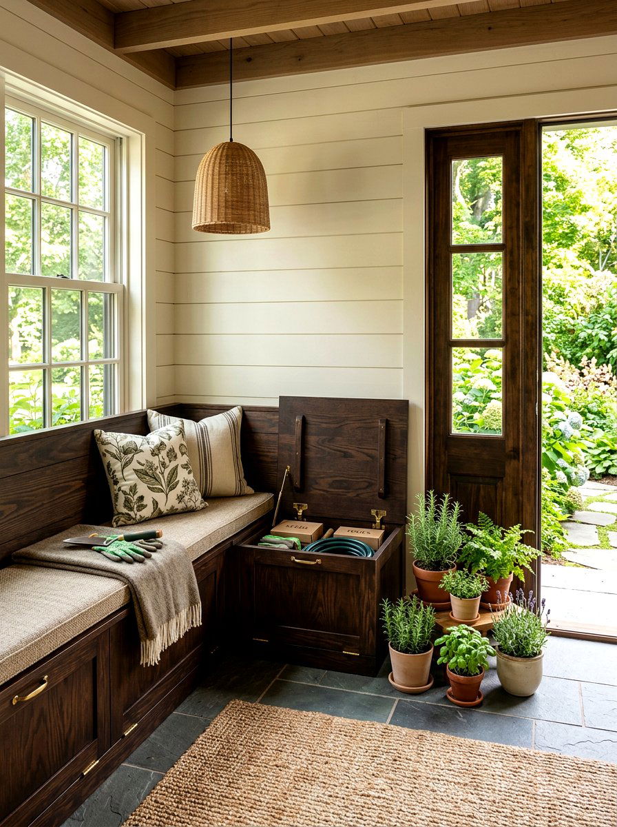 Hidden Storage Porch - 30 shed porch ideas