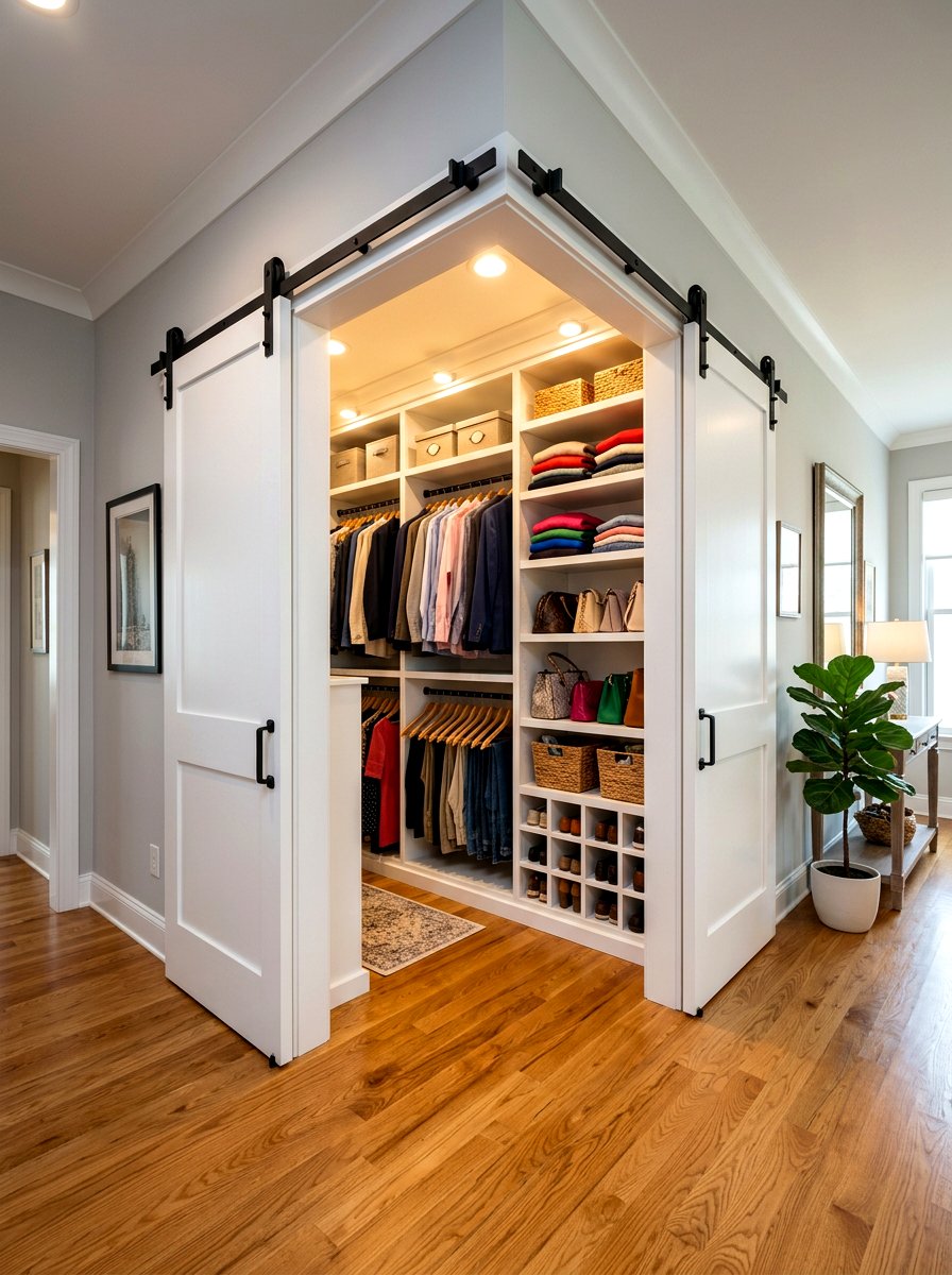 Hidden Storage Walk In Closet - 30 coat closet organization ideas