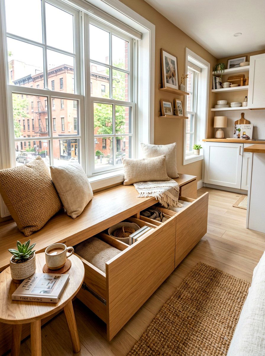 Hidden Storage - 30 micro apartment decor ideas