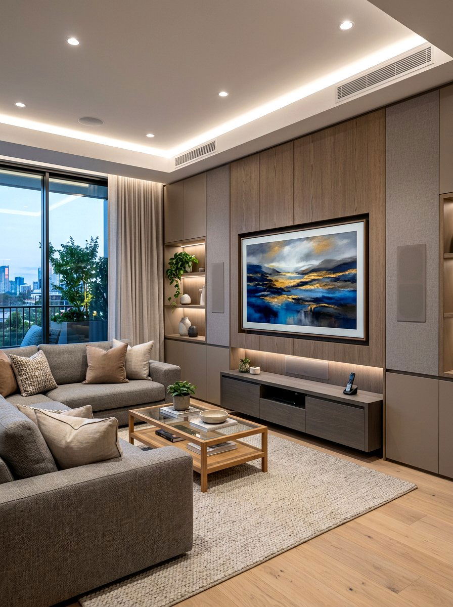 Hidden Technology Room - 30 quiet luxury apartment ideas