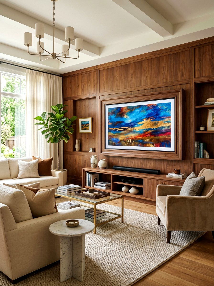 Hidden Television - 30 trend forward living room ideas