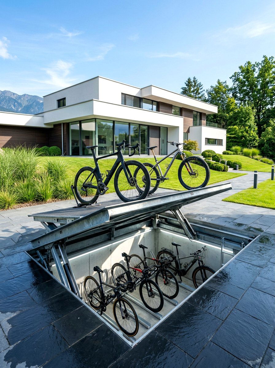 Hidden Underground Bike Shed - 30 bike storage shed ideas