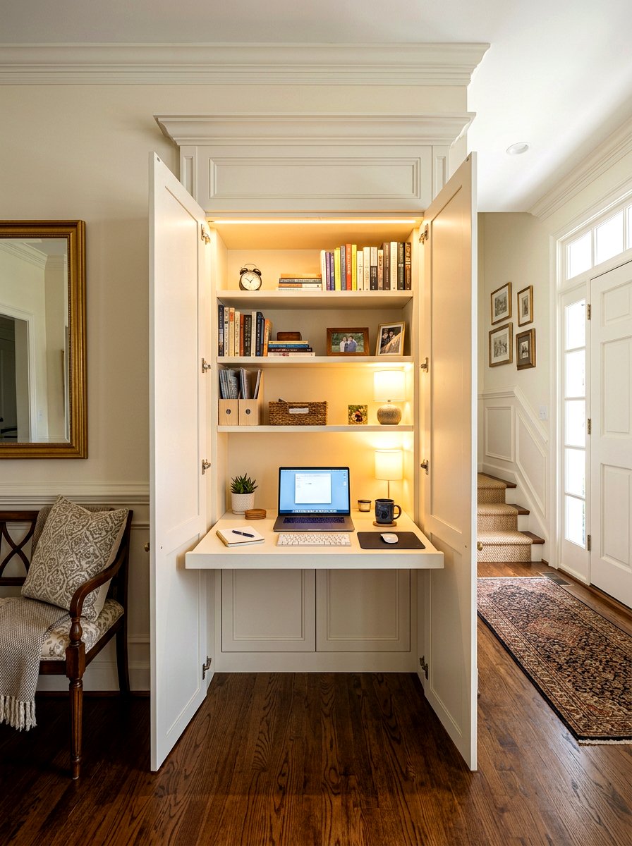 Hidden Wall Desk Cabinet - 30 wall desk ideas