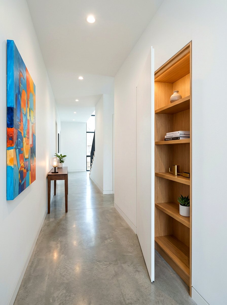 Hidden Wall Niche - 30 hidden shoe storage apartment ideas