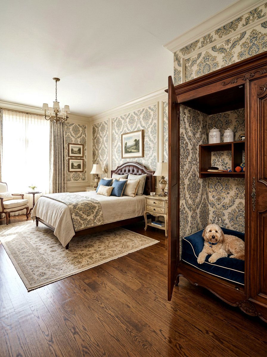 Hidden Wardrobe Dog Bed - 30 dog bedroom decor ideas