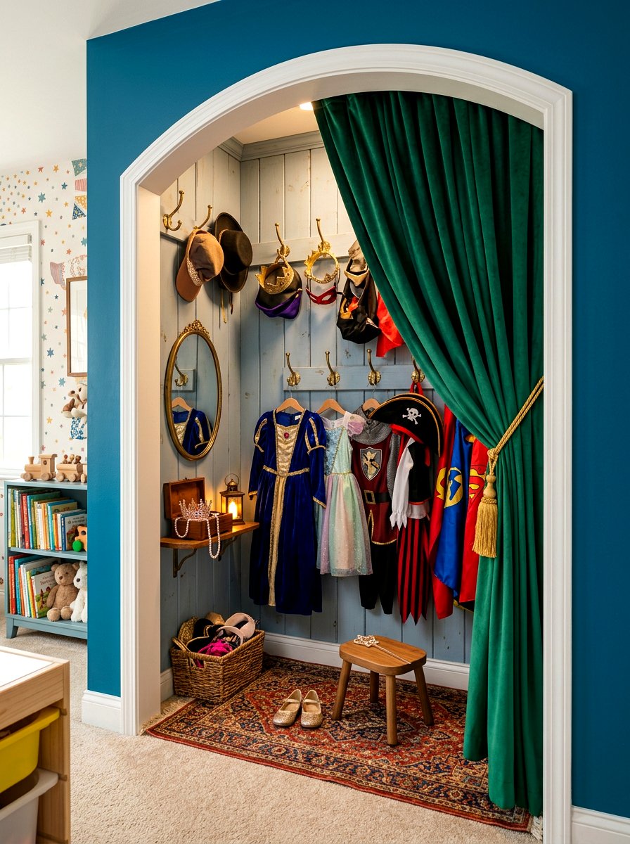 Hidden Wardrobe Nook - 30 dress up station ideas