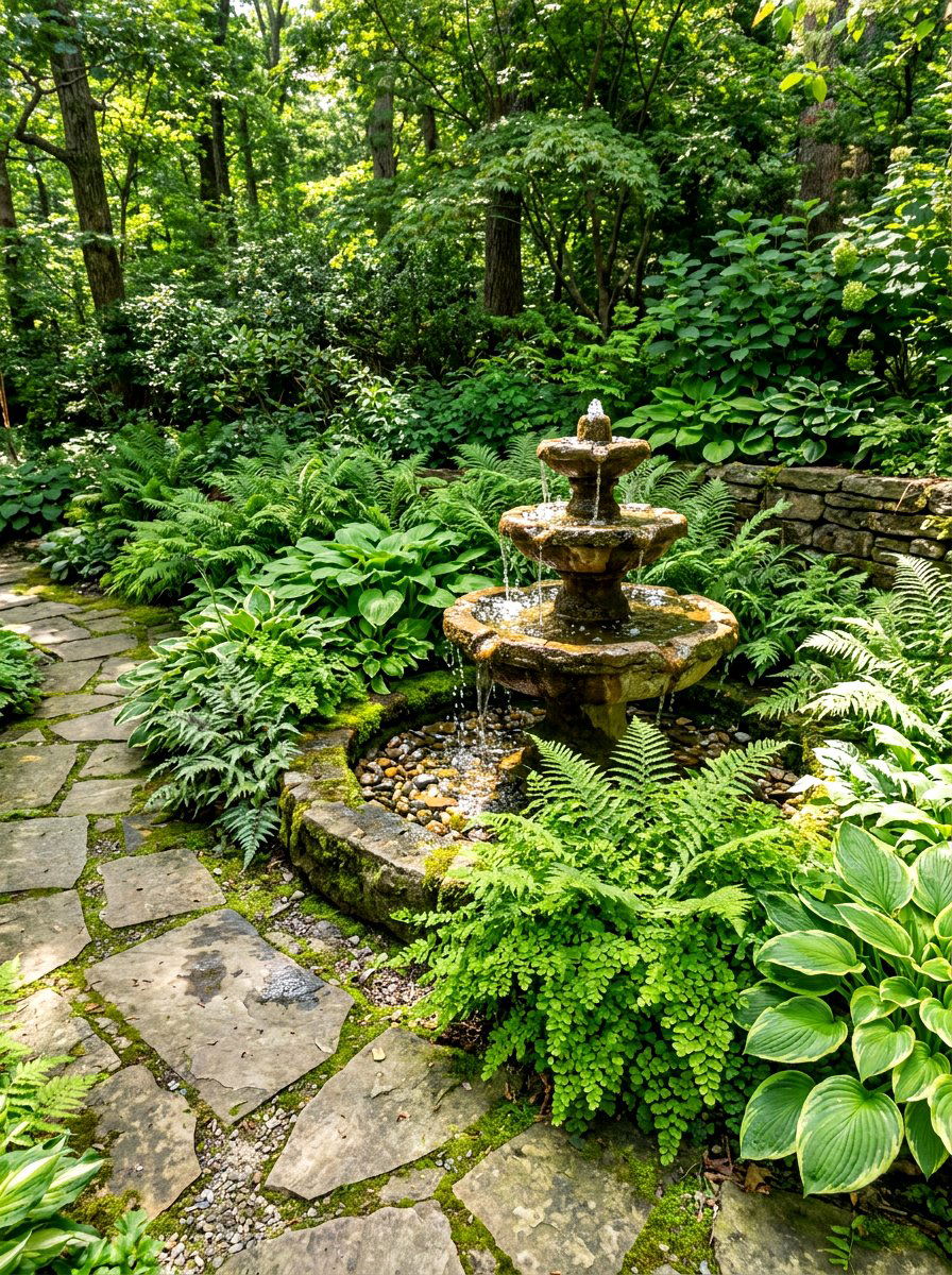 Hidden Water Fountain Feature - 30 secret garden ideas