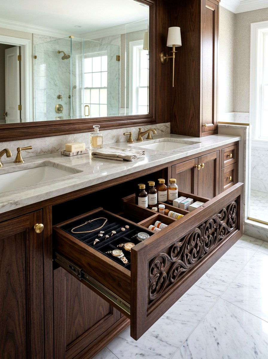 Hidden bathroom cabinet storage - 30 organizing bathroom cabinets ideas