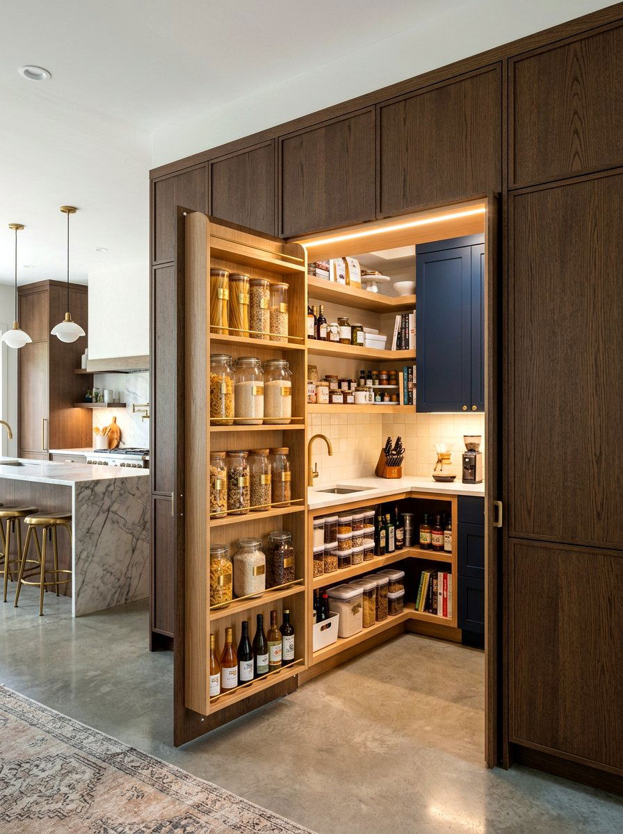 Hidden butler pantry - 30 butler pantry ideas