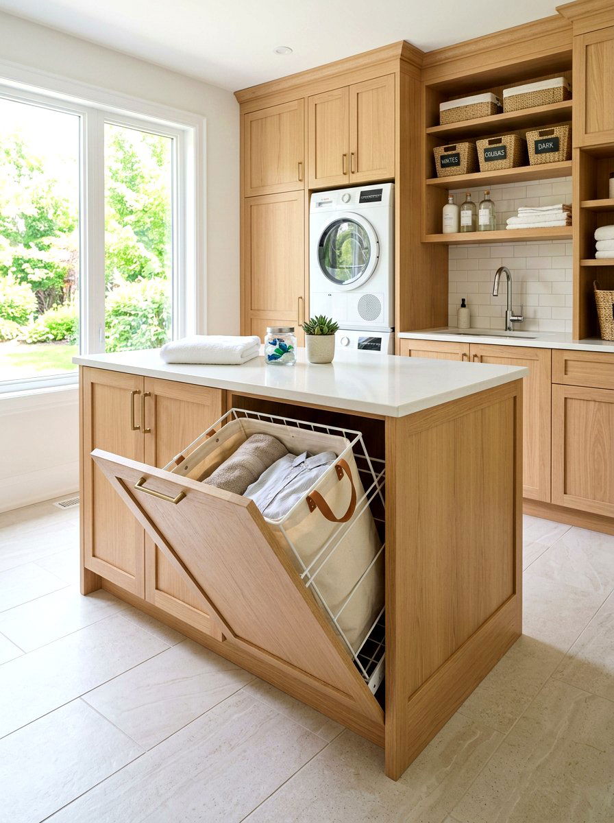 Hidden hamper closet island - 30 island dresser closet ideas